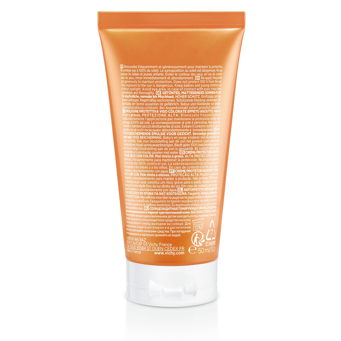 Crema Rostro Tacto Seco SPF50 Color VICHY
