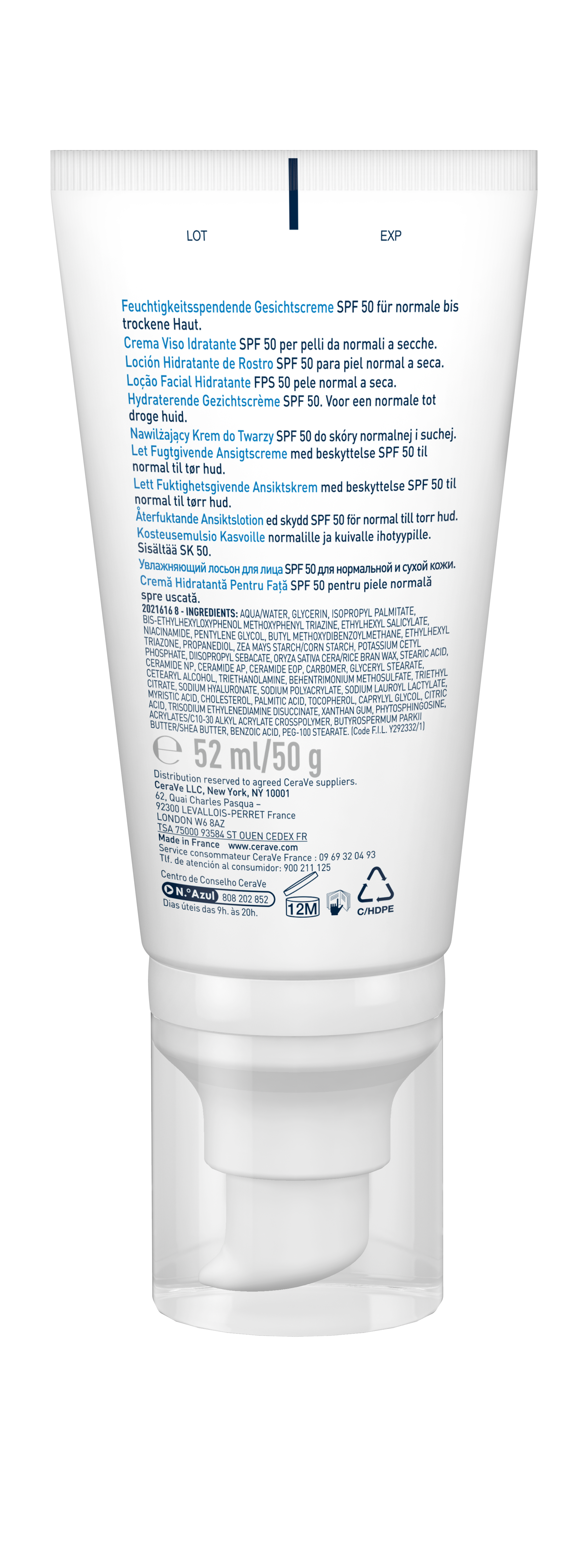 Loción Hidratante SPF50 CERAVE