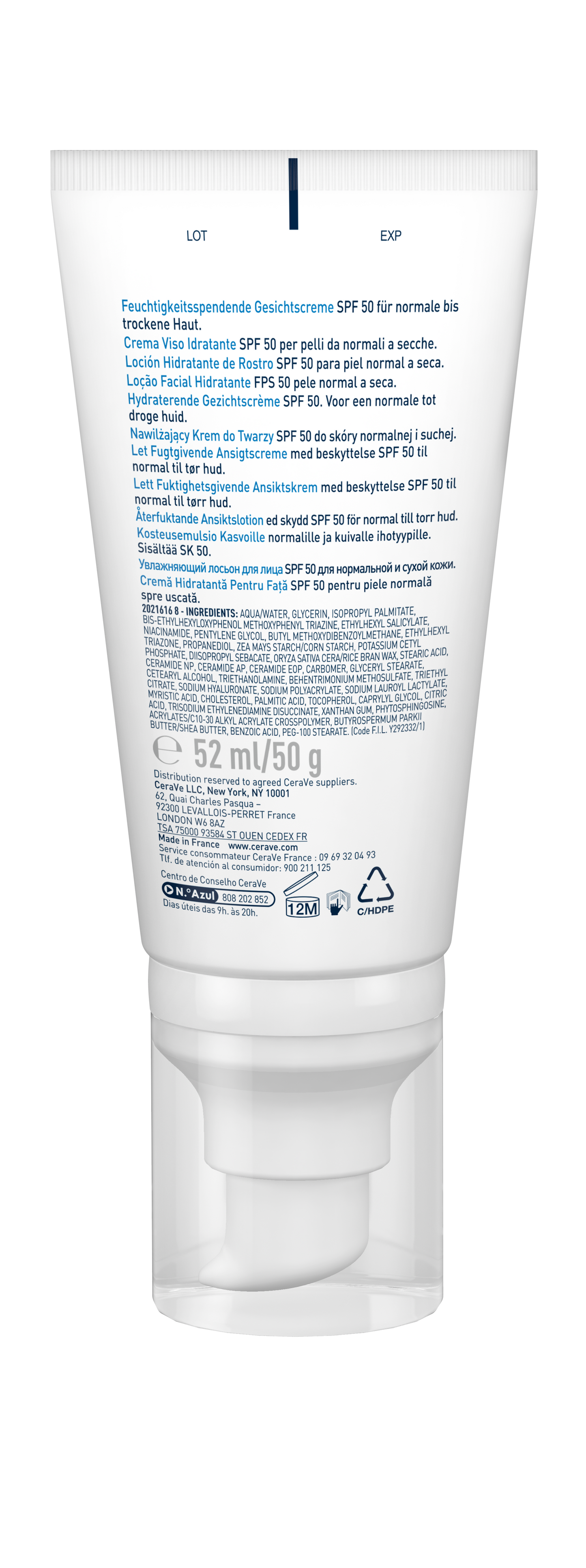 Loción Hidratante SPF50 CERAVE